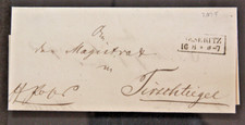 Vorphila Dienst-Brief Meseritz R2 16.8. - Tirschtiegel doppelt verwendet (43-33)