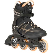 K2 Alexis 80 BOA Inline-Skates Inliner Fitnessskates 80mm/80A Schwarz Pfirsich