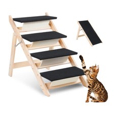 Hundetreppe Hunderampe 2 in 1 Faltbar Haustiertreppe Hundetreppen Hunde Bis 80kg