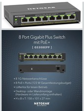 NETGEAR GS308EPP PoE Switch 8