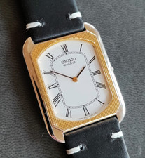 Seiko Tank 9520-5090, White Roman dial, from 12/1981, 27mm, JDM, HEQ, 4mm flat