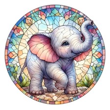 10x sticker elephant stained