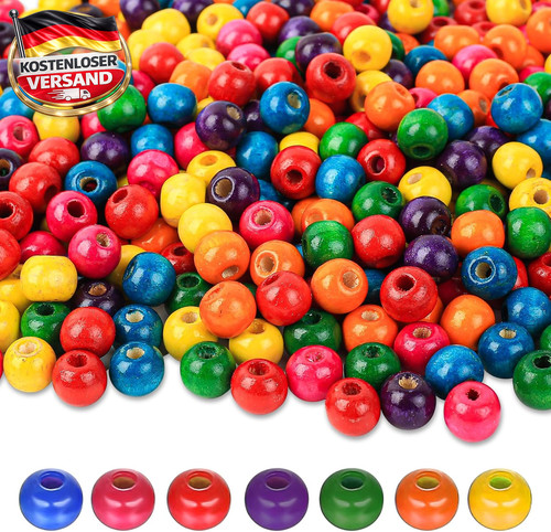 Bunte holzperlen 10mm für diy - holzperlen,
