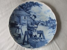 Delft Teller, Blauw. handdecorated, Made in Holland, 24 cm, TOP!