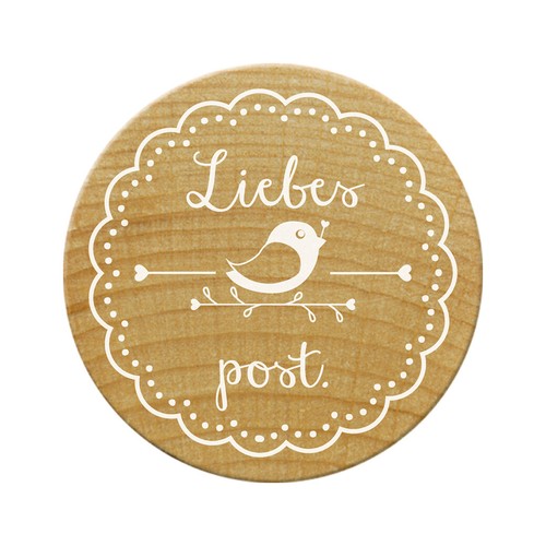 Woodies holz stempel herzen - holz, stempel,