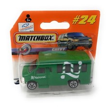 Matchbox MBX Superfast no 24 Chevy Transport Bus grün National China Short Card