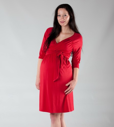 Umstandskleid stillkleid rot - umstandskleid,