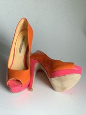 Peeptoes von Buffalo Neonpink Plateau Pumps Gr. 37 Stilettoabsatz Pumps Schuhe
