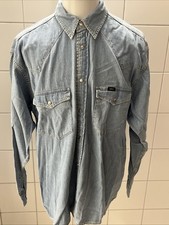 Vintage Lee Sanforized Jeans Hemd - Denim Union made Shorts - 1980er - XL