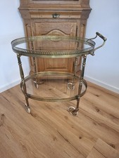 Vintage-Teewagen aus Messing