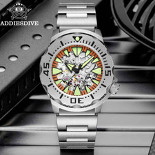 ADDIESDIVE Herren-Automatikuhr - 200 m Taucheruhr/ Saphirglas/BGW9 Leuchtkraft