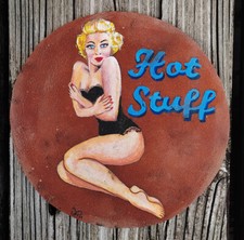 Handgemalter Pin Up Patch im