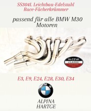BMW E3 E9 E24 E28 E30 E34 Edelstahl Fächerkrümmer ALPINA HARTGE Motorsport