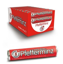 1 Box Suntjens 36 Rollen Extra Feine Pfefferminz Rolle Bonbon Minze Süssigkeiten