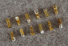 Goldkontakte -  6 Paar - 3,5 mm - teilweise verzinnt