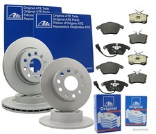 ATE Bremsenset Bremsscheiben und Bremsbeläge vorne + hinten für VW SKODA