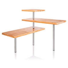 Küchenregal drei Regalböden aus Bambus robust und klimafreundlich rutschfest