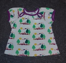 Sehr schönes Ej sikke lej T-Shirt Gr. 110, weiß,  grün, lila, Biobaumwolle...