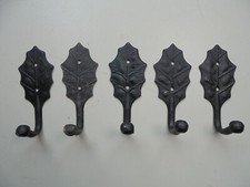 Haken-Set 5 Stück geschmiedete Haken Wandhaken Kleiderhaken Eisen 2/4