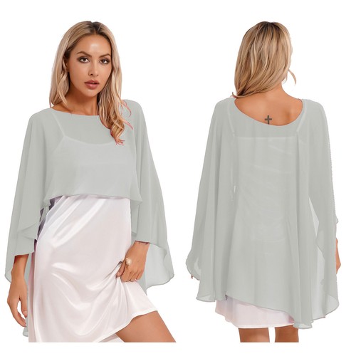 Damen chiffon schal cape - de,