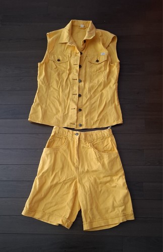 Gelbes jeans set - jeans-set:, Ärmellose