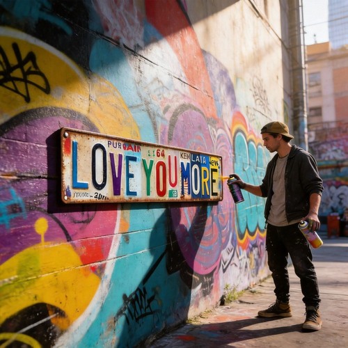Love you more rustikales blech - you,