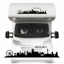 München Skyline 150cm Autoaufkleber B115 Wohnmobil Wohnwagen Camper Bus Urlaub 