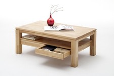 Couchtisch Wohnzimmertisch Kernbuche-massiv Schublade rechteckig geölt 115 cm