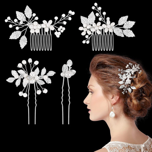 Stück haarschmuck hochzeit - 4,