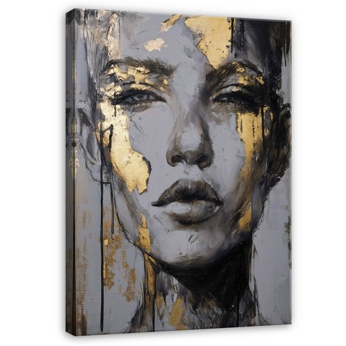 Leinwand bilder portrait gold - bilder,