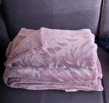 Wende Bettwäsche Caschma Plüsch/Lammfell-Imitat /Edelzeit 135x200cm,2xTeilg,Rosa