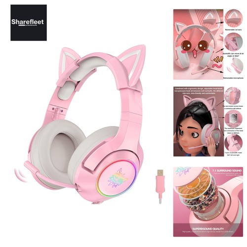 Gaming headset pink - gaming-headset,