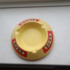 SUZE Aschenbecher gelb rot französisch Vintage Aperitif Ricard Pastis Pernod Cafe Bar