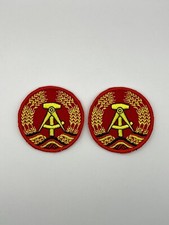 DDR Wappen Aufnäher Patch - Rundes Sammlerstück 2 Stück