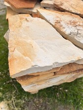 18 m 2 Mauersteine Trockenmauerstein Wasserbausteine Bruchstein Sandstein gelb