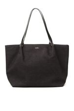 Max Mara Accessori Damen Shopper aus Denim und Leder färbe Schwarz Logo NP 445,0