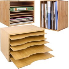Dokumentenablage Bambus A4 Papierablage Briefablage Schreibtisch Büro Organizer