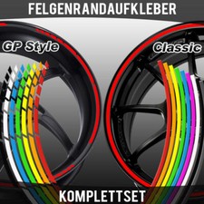 Felgenrandaufkleber Classic & GP Design Auto Motorrad Fahrrad Felgenaufkleber