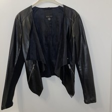 Lederjacke Jacke Kunstleder  schwarz 38 Amisu neu