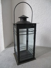 LAMPE, LATERNE - METALL - GLASSCHEIBEN