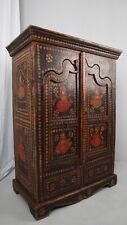 Indischer Schrank Kommode Kleiderschrank Flurschrank handbemalt Antik