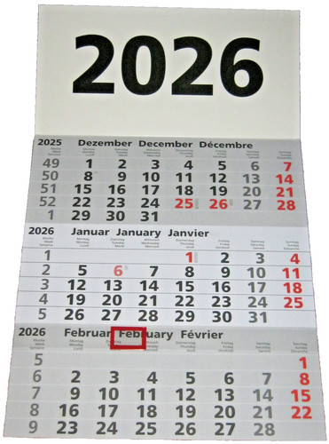 Wandkalender 2026 monats - , 3-monats