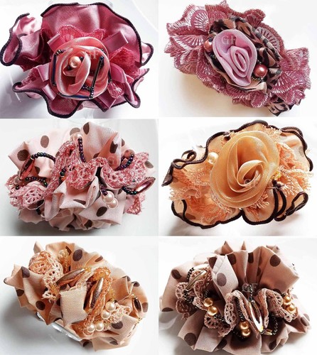 Luxus scrunchie chiffon perlen - scrunchie,