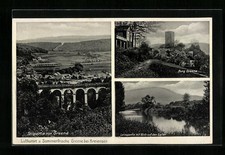 Ansichtskarte Greene bei Kreiensen, Burg, Ortsansicht mit Viadukt 1931 