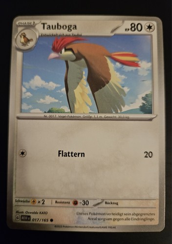 Pokémonkarte tauboga 017 165 - tauboga, 017/165