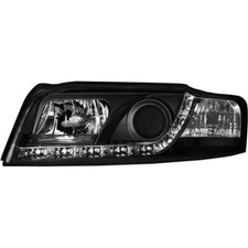 2 x Scheinwerfer für Audi A4 8E 01-04 LED Tagfahrlicht Optik black / schwarz