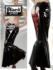 Lack Rock schwarz rot lang