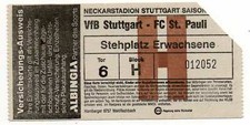 Ticket BL VfB Stuttgart - FC St. Pauli 1988/89