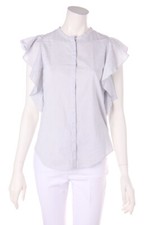 DOROTHEE SCHUMACHER Ruffled Blouse Stripes D 38 white