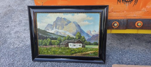 Wandbild gemälde alpen - gemälde,